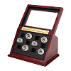 12-Slot Wooden Championship Rings Display Case Box ODIS-WH0043-59-1