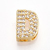 Brass Micro Pave Cubic Zirconia Charms KK-N254-217G-D-1
