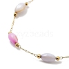 Colorful ABS Plastic Oval Link Chain Necklaces NJEW-H041-01G-2