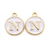 Golden Plated Alloy Charms X-ENAM-S118-01N-1