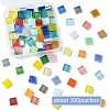 100Pcs 2 Colors Mosaic Tiles Glass Cabochons DIY-YW0012-19-1