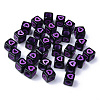 Opaque Black Acrylic European Beads MACR-S273-51F-02-1