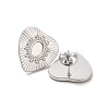 Non-Tarnish Heart 304 Stainless Steel Stud Earrings Findings EJEW-L272-010P-2