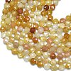 Natural Golden Silk Jade Beads Strands G-K389-B15-01-3