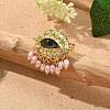 Evil Eye Alloy Adjustable Rings RJEW-A057-02G-2