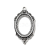Vintage Tibetan Style Alloy Pendant Cabochon Bezel Settings X-TIBEP-O006-35AS-1