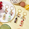 Resin & Glass & Alloy Keychain KEYC-JKC01158-2