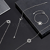 6Pcs 3 Styles 201 Stainless Steel Pentacle Link Bracelets BJEW-UN0001-16P-3