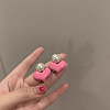 Alloy Enamel Stud Earrings WGC0511-18-1