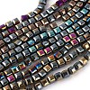 Electroplated Non-magnetic Synthetic Hematite Beads Strands G-P408-D-1