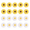 20Pcs 2 Styles Daisy Flower Silicone Beads JX649A-1