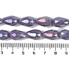 Opaque Solid Color Electroplate Glass Beads Strands EGLA-N013-P6mm-B09-4