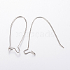 304 Stainless Steel Hoop Earrings Findings Kidney Ear Wires STAS-H434-46P-2