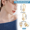 30Pcs Brass Micro Pave Clear Cubic Zirconia Earring Hooks KK-BBC0005-14-2