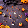 12Pcs Halloween Theme Glass Wine Glass Charms AJEW-TAC00024-4