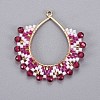Handmade Japanese Seed Beads Pendants SEED-P003-19D-2