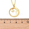 Brass Micro Pave Clear Cubic Zirconia Pendant Necklaces NJEW-S438-05B-G-5