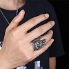 Men's Stainless Steel Finger Rings RJEW-BB29914-9-2