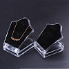 Acrylic Single Necklace Display Holder with Velvet Mat PW-WG2DFA1-02-1