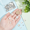  50Pcs 5 Styles 304 & 201 Stainless Steel Flat Round Tag Charms STAS-NB0001-93-3