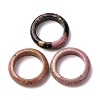 Natural Rhodonite Plain Band Ring RJEW-P044-01B-11-1