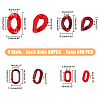 SUPERFINDINGS 240Pcs 4 Style Acrylic Linking Rings OACR-FH0001-034-2