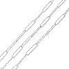 Tarnish Resistant 304 Stainless Steel Textured Paperclip Chains CHS-I020-03P-1