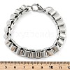 304 Stainless Steel Box Chain Bracelets for Women Men BJEW-F488-47P-5