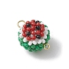 Glass Sead Beaded 3D Watermelon Connector Charms PALLOY-MZ00566-3