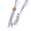 Adjustable Braided Waxed Cord Macrame Pouch Necklace Making MAK-WH0009-02C-2