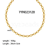 6.5mm Stylish Titanium Steel Oval Link Chain Necklaces for Women Men AA4830-10-1