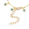 Brass Bar Link Chain Anklets AJEW-AN00319-02-3