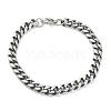 Tarnish Resistant Men's 304 Stainless Steel Cuban Link Chain Bracelets STAS-A051-04B-1