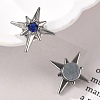 Rhinestone Star Clip-on Earrings EJEW-B116-01P-02-2