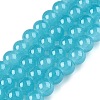 Baking Painted Imitation Jade Glass Round Bead Strands X-DGLA-Q021-6mm-07-4