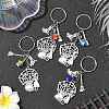 Alloy Lampwork Pendant Keychains KEYC-JKC01276-2