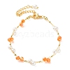 Imitation Pearl and Glass Beads Bracelets for Woman BJEW-S157-06L-5