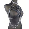 Black PU Leather Chest Harness Belts FS-WG16471-01-2