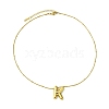 Ion Plating(IP) Initial Letter 304 Stainless Steel Pendant Necklace NJEW-R265-05G-K-2