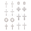 Crafans 16Pcs 8 Style Laser Cut 201 Stainless Steel Connector Charms STAS-CF0001-02-11