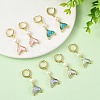 Alloy Glass Hoop Dangle Earrings EJEW-JE07300-1
