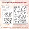 4 Sheets 11.6x8.2 Inch Stick and Stitch Embroidery Patterns DIY-WH0455-181-2