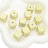 2Pcs Printed Opaque Acrylic Square Beads PW-WGD1F08-03-1