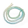 Transparent Gradient Color Glass Beads Strands X-GLAA-H021-01B-24-4