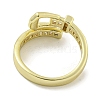 Brass Micro Pave Cubic Zirconia Cuff Ring RJEW-E296-02G-3