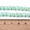 Electroplate Opaque Glass Beads Strands LS-EGLA-Q132-6MM-01C-11-4