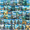 50Pcs Road to The Sea Seaside Landscape PVC Self-Adhesive Stickers PW-WG0E1CA-01-1