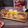 7-Hole Bamboo Glass Holder Display Racks ODIS-WH0025-75-4