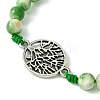 Natural Dyed White Jade Braided Bead Bracelets BJEW-JB09856-01-3