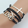 Imitation Leather Link Multi-strand Bracelets for Women Men WG5E2D4-14-1